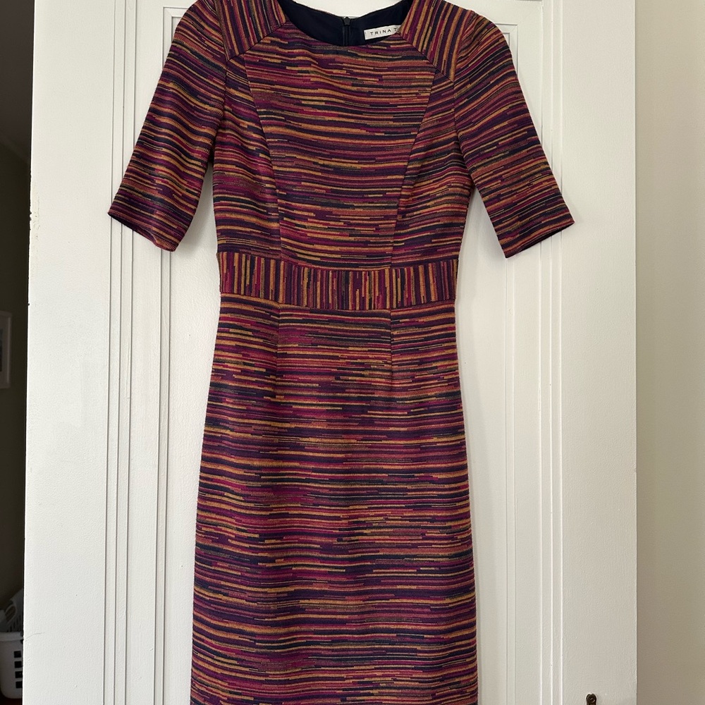Trina Turk Multicolored Long Sleeve Dress